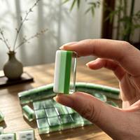 Tuiles de Mahjong Américaines de Haute Qualité, Sculptées et Émaillées avec des Motifs Forestiers, pour des Ensembles de Mahjong Haut de Gamme Idéaux comme Cadeaux