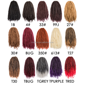 Extensions de cheveux synthétiques en fibre haute température, tresses torsadées au crochet, <span class=keywords><strong>dreadlocks</strong></span> afro crépues, style Marley, très demandées - Product Image 4