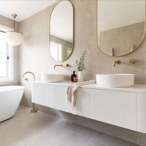 CBMmart Luxury <strong>Timber</strong> Floating <strong>Vanities</strong> Smart Led Backlight Mirror Cabinet Ceramic Sink Bathroom <strong>Vanities</strong> - Product Image 4