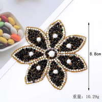 Produits tendance personnalisés Fleur en cristal de résine Applique en strass Patchs thermocollants pour le bricolage Accessoires vestimentaires