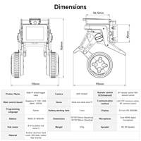 Robot à deux roues à structure de bielle en fibre de carbone Rider Pi avec prise en charge du module RPi CM5, fonctions Python et IA