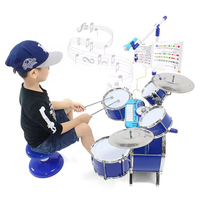 Yuglow Kids Large Jazz Drum Set Baby Musical Percussion Instrument Toy Beginner Learning Percussion Kit