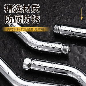 Stainless Steel Shower Head Angle Adjuster L Shape 42mm 112mm 152mm Adjustable Wall Mount Modern Design - Product Image 1