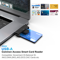 Lector de Tarjetas Inteligentes USB Rocketek CR318, Lector CAC, Lector de Tarjetas Inteligentes de Acceso Común para PC y Laptop