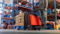 Transpalette Électrique Autoporté 2,5T 2 Tonnes à Batterie avec Plateforme pour la Logistique d'Entrepôt et la Manutention de Marchandises