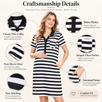 Robe de maternité printemps, vêtements de bureau, robe d'allaitement droite en coton, vêtements de lactation pour femmes enceintes, vente en gros