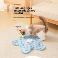 Nouveauté : Jouet pour chat en plastique souple, jeu interactif de cache-cache automatique, résistant aux morsures, puzzle