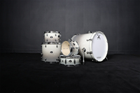 Batterie de percussions jazz LIchuang-Crosshairs professionnelle pour adultes, élégante, grise, 5 pièces, en bois d'aulne, avec grelots en acier au carbone de Taïwan, logo personnalisé