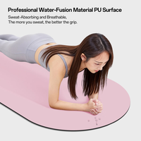 Tapis de yoga ovale personnalisable en PU et caoutchouc naturel de 5 mm, écologique, antidérapant, imperméable et résistant aux taches, pour Pilates