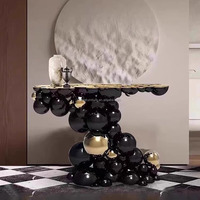 Meubles de salon de style moderne Table d'entrée Meubles en bois pour hall, dessus, couloir, table décorative, table console d'hôtel