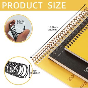 Spirale métallique multicolore pour <span class=keywords><strong>reliure</strong></span> de livres, <span class=keywords><strong>anneaux</strong></span> de <span class=keywords><strong>reliure</strong></span> en fil métallique pour carnets, journaux, agendas - Product Image 6