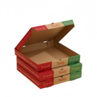 Boîte à pizza en matériaux recyclés, prix d'usine en gros, boîte d'emballage pour pizza en kraft/boîte d'emballage personnalisée pour la restauration