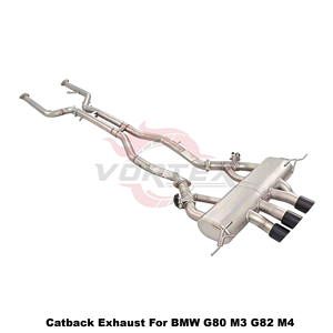 Vortex Electronic Valved Exhaust System for BMW G80 M3 G82 M4 S58 MP Style Center Diagonal Tips Kit - Product Image 2