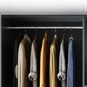 Armadio scorrevole moderno su misura per tutta la casa con mobile superiore per soggiorno e officina, ecologico - Product Image 3