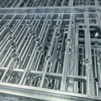 Rampe d'escalier en acier inoxydable galvanisé pour extérieur, pour balustrade et main courante, tube métallique pour clôture de jardin, protection sécurisée