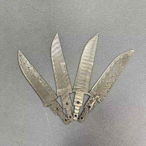 Lames en acier de Damas personnalisables, <span class=keywords><strong>couteau</strong></span> utilitaire à lame fixe VG-10, lames en vrac OEM pour la chasse, le camping - Product Image 2