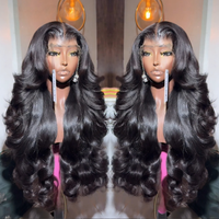 Wig Rambut Asli Manusia Kepadatan 250% HD 13*4 Lace Frontal Wig Grosir Model Body Wave untuk Wanita