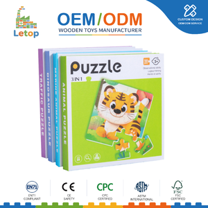 <span class=keywords><strong>Libro</strong></span> Puzzle Magnetico Letop (Busy Book) per Bambini 3 in 1, Puzzle a Gradini, Gioco da Viaggio Montessori, Giochi Educativi in Carta - Product Image 1
