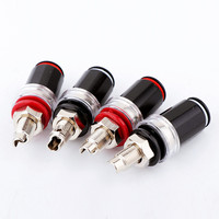 Connecteur de bornier électrique pour amplificateur audio haute fidélité 1P, bornes banane en laiton, connexion à vis QINCROWN
