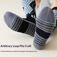 Chaussettes épaisses pour hommes en coton/polyester/nylon à motif géométrique antibactérien de qualité 10A, avec semelle en tissu éponge, pour l'hiver, chaudes, professionnelles, pour le ski