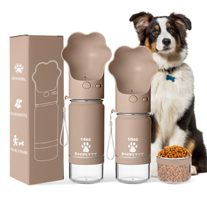 Bottiglia d'Acqua per Cani in Acciaio Inox da 18oz con Ciotola per Cibo, Dispenser d'Acqua Portatile per Cani, Bottiglia Antigoccia per Bere - Product Image 2