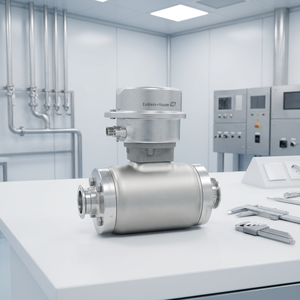 เครื่องวัดอัตราการไหลแบบสุขภัณฑ์ Endress+Hauser Promag H500 5H5B พร้อมเทคโนโลยีรีโมท Heartbeat สำหรับหลายพารามิเตอร์ - Product Image 1