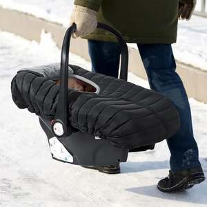 Housse de Porte-Bébé Housse de Poussette Extérieure Accessoires de Voyage Housse de Siège Auto d'Hiver Coupe-Vent et Chaude - Product Image 5