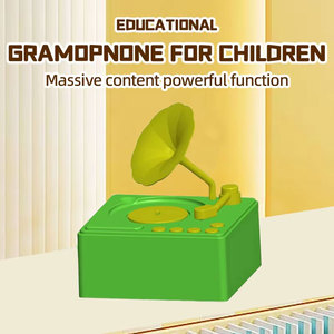 Vente en gros de jouets musicaux sensoriels pour tout-petits, lecteur de cartes d'histoires en plastique éducatif pour enfants, phonographe portable personnalisé, enregistreur de chansons - Product Image 5