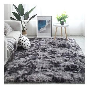 Luxury Mixed Dyed Soft <strong>Dark</strong> <strong>Grey</strong> <strong>Rugs</strong> Thicken Faux Fur Shaggy Washable Living Room Area <strong>Rug</strong> Comfy Anti-Skid Carpets - Product Image 1