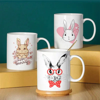 Nouvelle tasse en céramique écologique 350 ml 2026, couleur personnalisée par sublimation, poignée en forme de C pour café et impression personnalisée