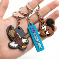 LLavero de goma suave 2d/3D personalizado al por mayor, llavero de silicona, llavero de plástico Pvc personalizado, llavero con logotipo