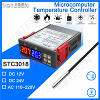 Pengendali Temperatur Digital Dc12-72v, Termostat dengan Alarm Stc1000