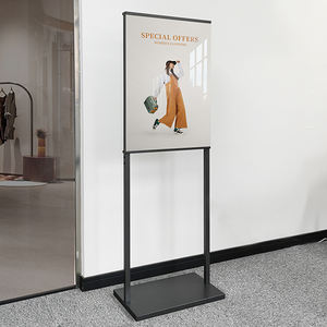 Support de signalisation double face détachable BOZE 50x75cm en alliage d'aluminium pour aéroport, <span class=keywords><strong>bibliothèque</strong></span>, centre commercial, intérieur et extérieur - Product Image 1