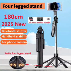Trépied portable B17, bâton à <span class=keywords><strong>selfie</strong></span> super long, stable et équilibré pour la prise de vue, multifonction, réglage multi-angles, support pour téléphone - Product Image 2