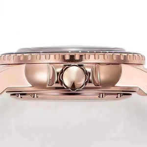 Reloj de Lujo para Hombre de Alta Calidad OEM con Tourbillon Automático, Reserva de Marcha, Cristal de Zafiro, Caja de Oro Rosa, Esfera Negra y Correa de Lona Negra - Product Image 5