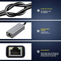 Adaptador SYONG USB 3.0 a Ethernet, USB C a RJ45 Gigabit LAN 1000Mbps, Adaptador de Red Cableado Plug&Play para PC, Laptop, Windows, Mac