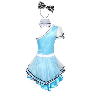 Costume du Festival de la bière de Bavière, culture nationale allemande, fête du carnaval, robe bleu clair pour femme - Product Image 4