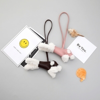 Neuer Stil Tier-Schlüsselanhänger Accessoires Luxusmarke Plüsch Weicher Karabiner-Schlüsselanhänger Mini-Taschenanhänger Taschencharme