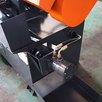 Sierra de cinta horizontal semiautomática de dos columnas GB4230 para corte hidráulico de metal, barras de acero y tubos