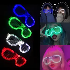 Neon Colours Eyeshade Lampshade Luminous LED Glasses Christmas Party Mardi Gras Decoration Party Glasses