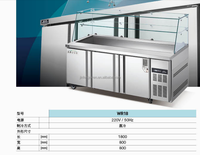 Équipement de réfrigération en acier inoxydable de cuisine commerciale comptoir de table Tube de cuivre Pizza Prep Salad Bar réfrigérateur