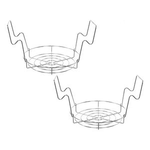 Support de cuisson vapeur multifonction en acier inoxydable pour bocaux de conserve avec poignées pliables profilées - Product Image 4