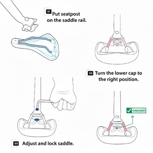 Tubo de Sillín de Bicicleta ONIPAX de Aluminio Forjado de 400 mm y 27,2 mm en Negro, 344 g - Product Image 1