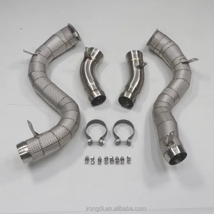 Exhaust Downpipe for Mercedes-Benz GLC63 GLC63S AMG 4.0T OEM Stainless Steel Straight Downpipe with Heat Shield (2007-2016) - Product Image 6