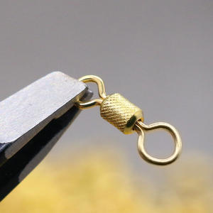 Yu Kui Gold Plated Snap <b>Swivel</b> Alloy Fishing Accessory For Mainline Assemblies Bulk - Product Image 5