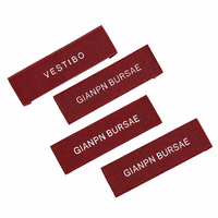 Étiquette tissée personnalisée haute densité avec logo sur mesure, étiquette de vêtement en tissu, étiquette d'entretien pour vêtements, commande en gros prise en charge