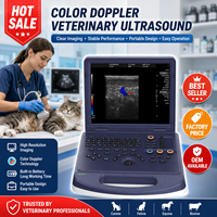 Appareil d'échographie vétérinaire portable professionnel Doppler couleur avec batterie intégrée pour clinique vétérinaire
