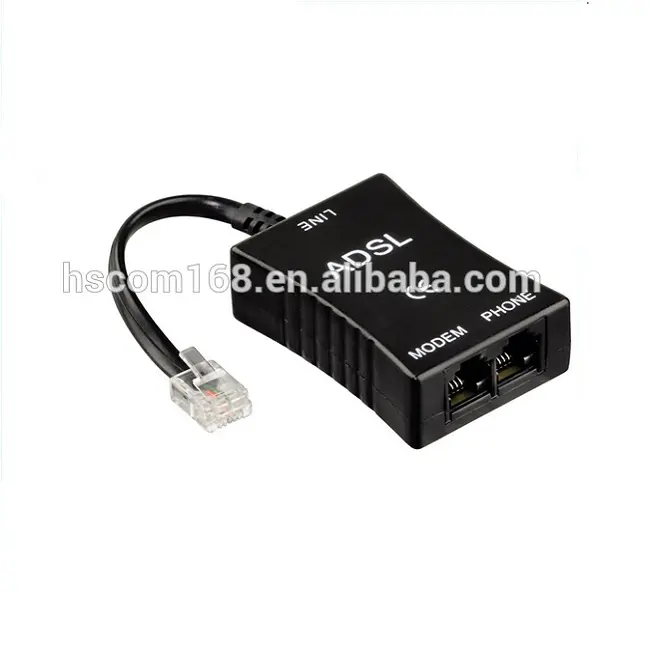 Telephone modem ADSL POTS Splitter / adsl splitter with cable