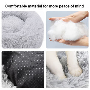 Ultra Soft Suppliers Benutzer definierte Soft Calming Pet Betten Indoor Cat Donut Betten Maschinen wasch bares Luxus-Hunde bett - Product Image 5