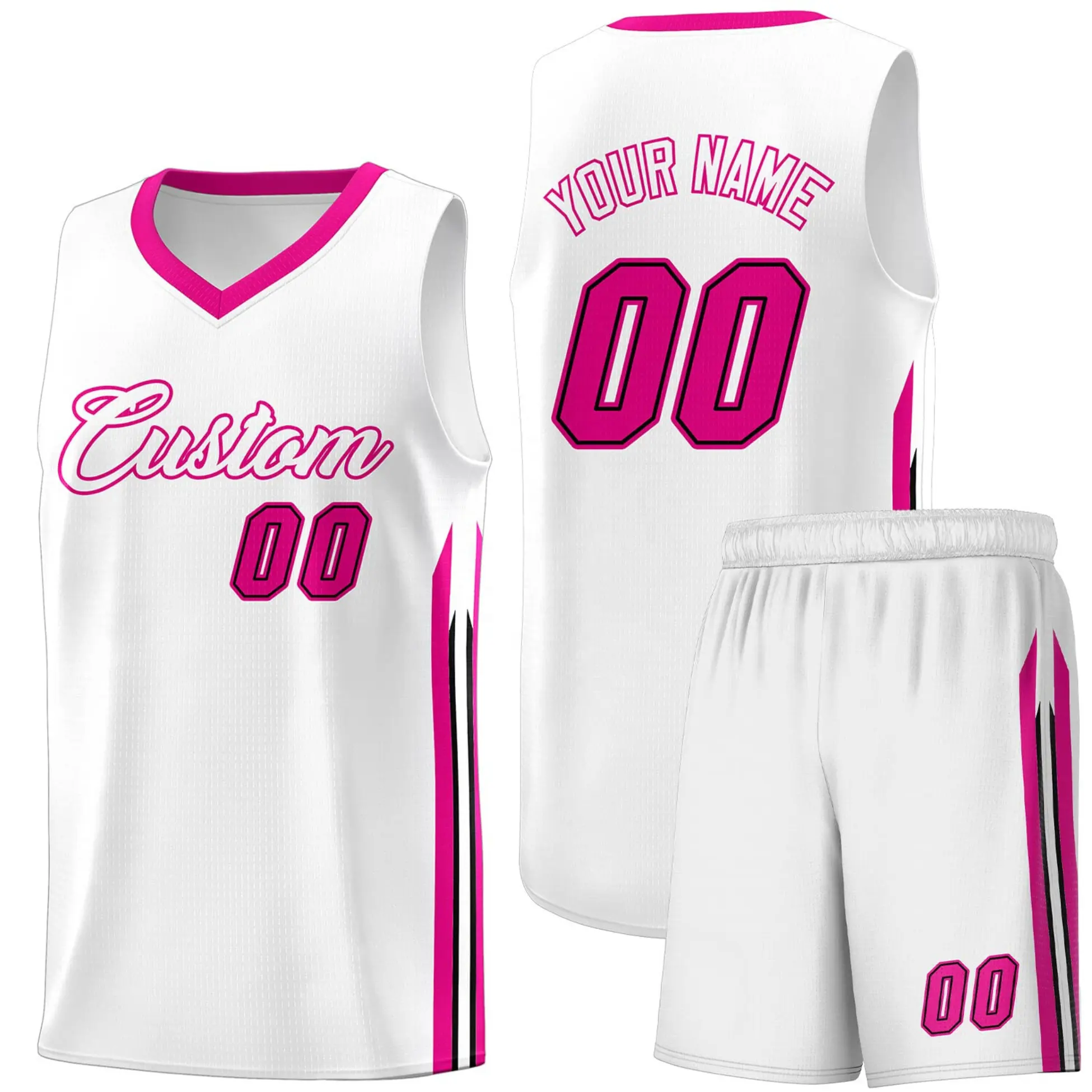 Custom Polyester Full Sublimation Mens Reversible Basketball Jerseys Summer Mesh Basketball Clothes For Men/Women/Youth